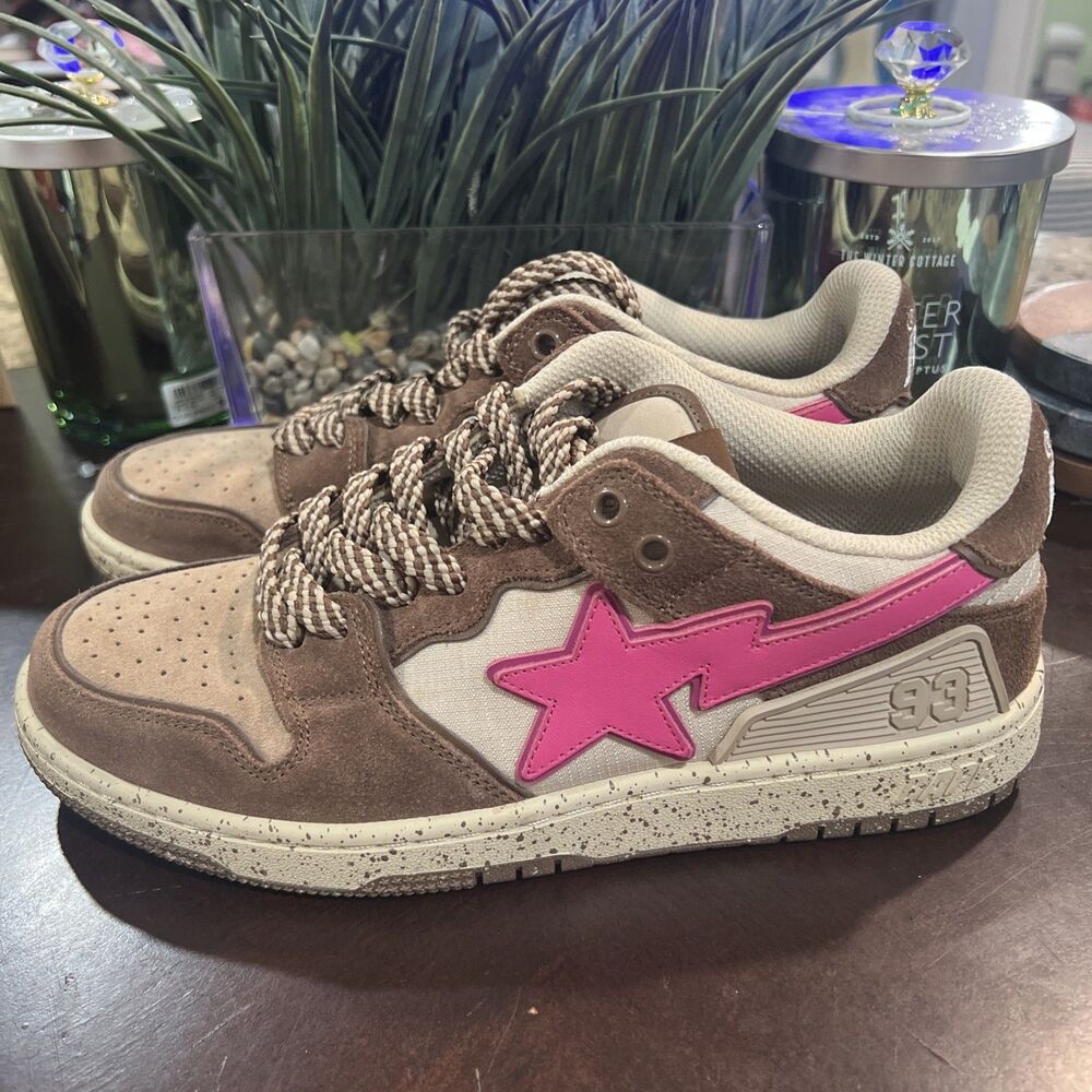 A Bathing Ape BAPE SK8 STA #6 in Brown/Pink Size Size 7